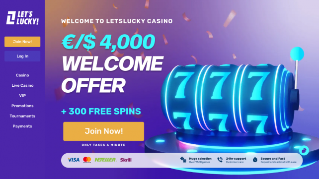 Letslucky Homepage Desktop