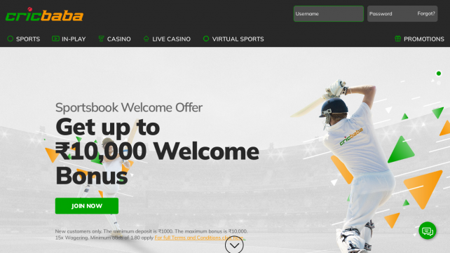 Cricbaba Homepage Desktop