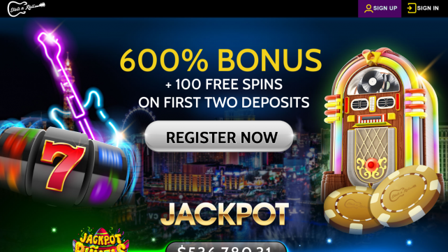 Slots n Roll Casino Homepage Desktop