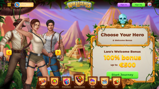Winlegends Homepage Desktop
