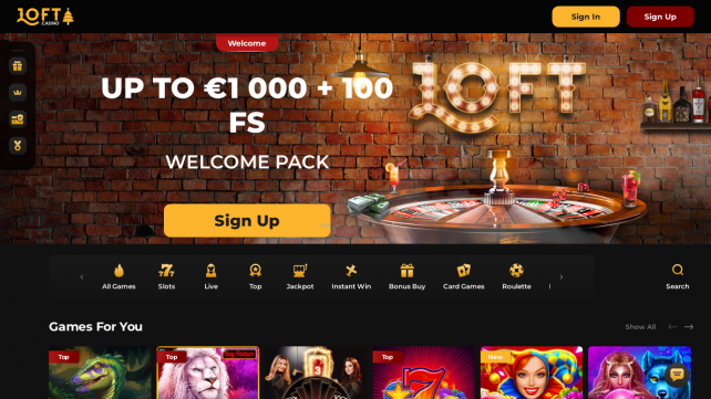 Loft Homepage Desktop