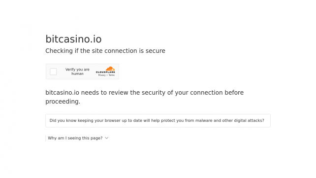 Bitcasino.io Homepage Desktop