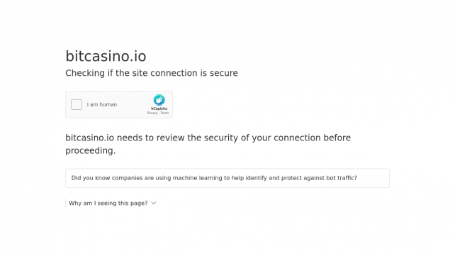 Bitcasino.io Homepage Desktop
