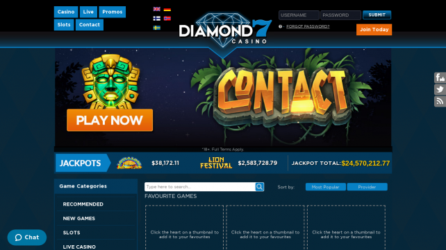Diamond7 Homepage Desktop