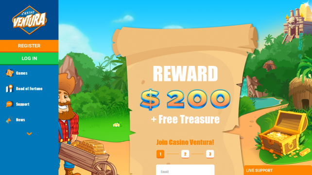 Casino Ventura Homepage Desktop