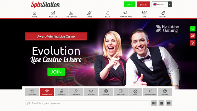 Spin Station Homepage Desktop