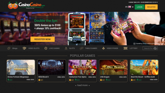 CasinoCasino Homepage Desktop