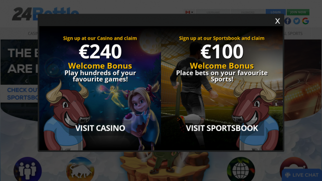 24Bettle Casino Homepage Desktop