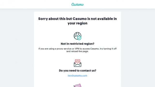 Casumo Homepage Desktop