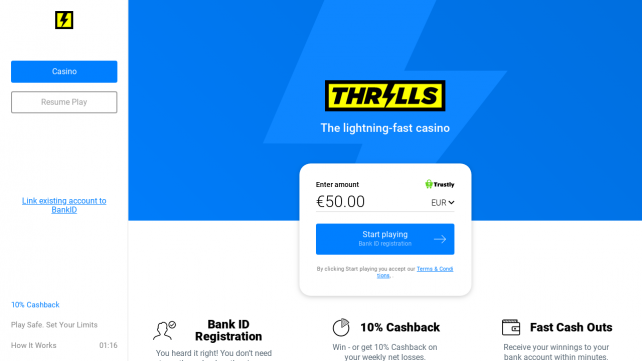 Thrills Homepage Desktop