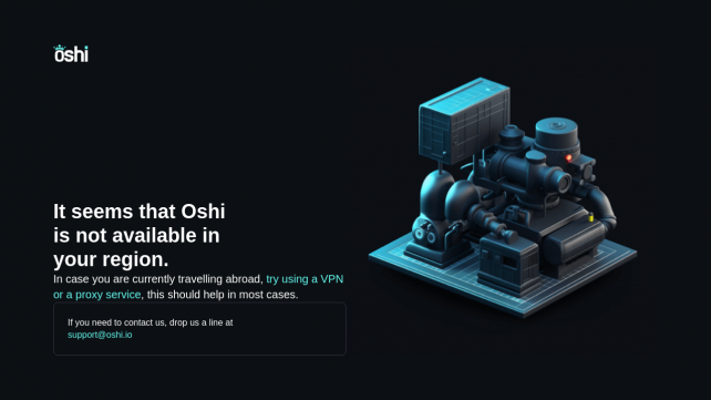 Oshi Homepage Desktop