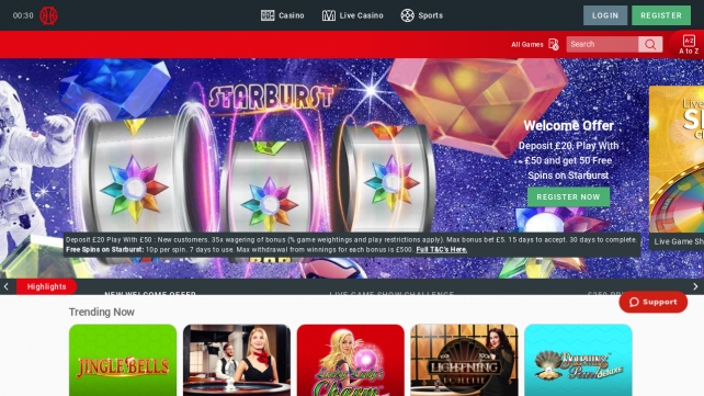 Genting Casinos Homepage Desktop