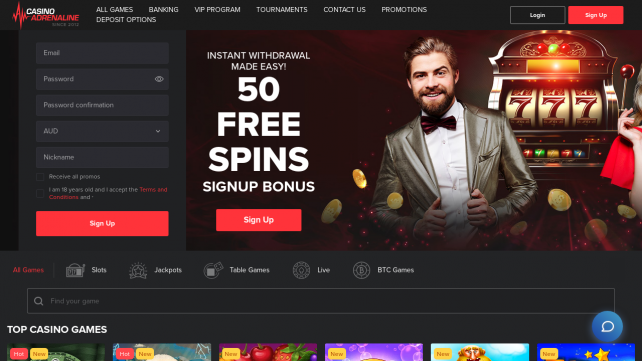 casino adrenaline free spins