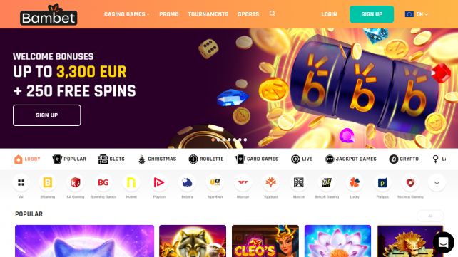 Bambet Homepage Desktop