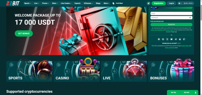 22Bit Homepage Desktop