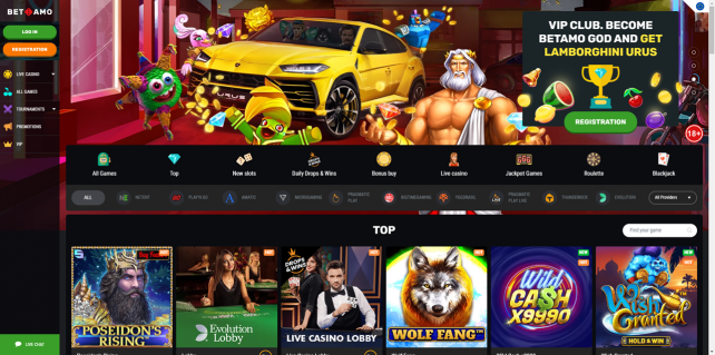 BetAmo Homepage Desktop