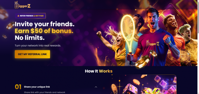 BiggerZ Casino Homepage Desktop