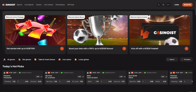 Casinoist Casino Homepage Desktop