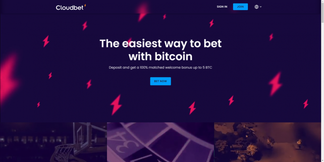 Cloudbet Casino Homepage Desktop