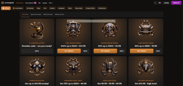 CrownGold Homepage Desktop