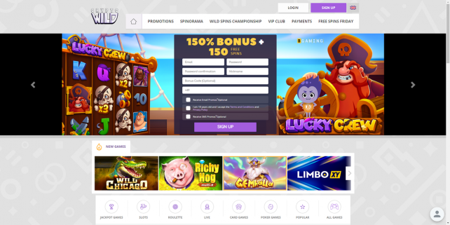 CryptoWild Homepage Desktop