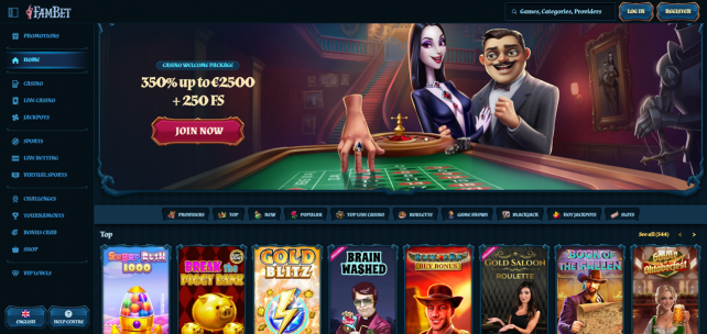 FamBet Homepage Desktop