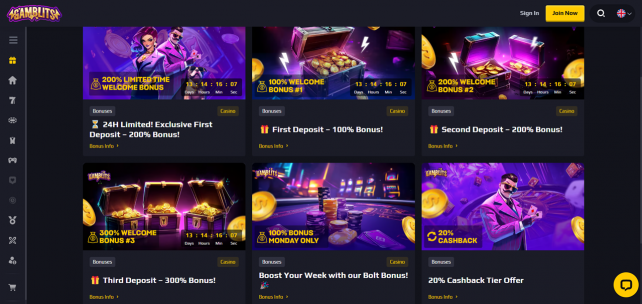 Gamblits Homepage Desktop
