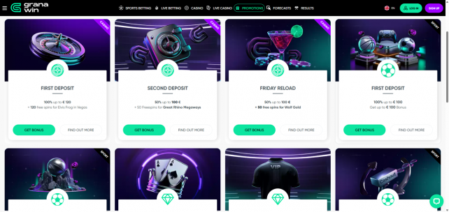 GranaWin Homepage Desktop