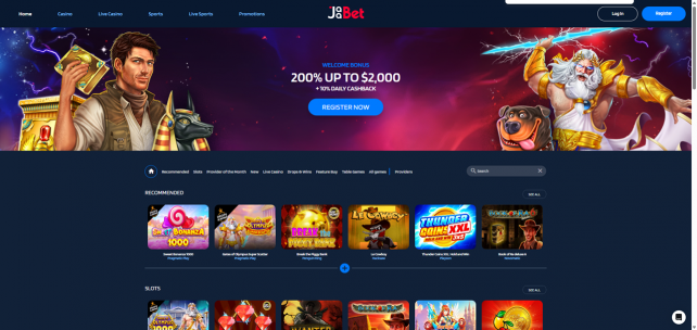 JaaBet Homepage Desktop