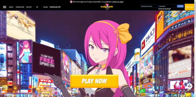 Lucky Niki Homepage Desktop