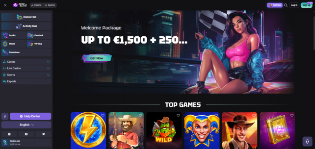 NeedForSlots Homepage Desktop