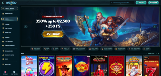 Ragnaro Homepage Desktop