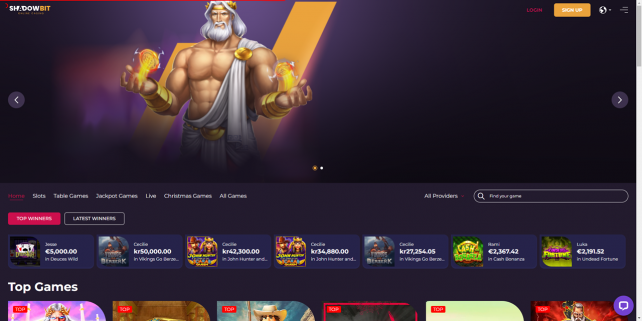 Shadowbit Homepage Desktop