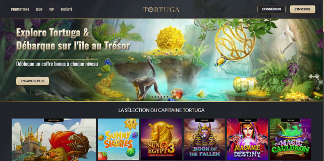 Tortuga Casino Homepage Desktop