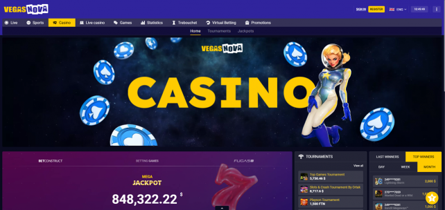 VegasNova Homepage Desktop