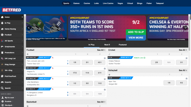 betfred Homepage Desktop