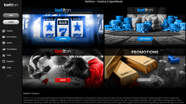 Betiton Homepage Desktop
