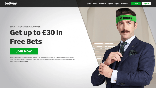 Betway Homepage Desktop