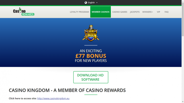 Casino Kingdom Homepage Desktop